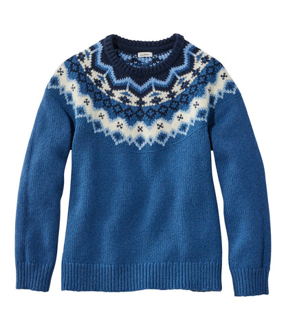 Women's Bean's Classic Ragg Wool Sweater, Crewneck Fair Isle | L.L.Bean sale
