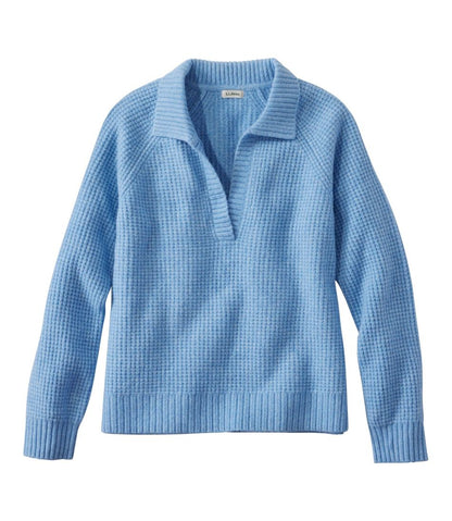 Women's SuperSoft Waffle Sweater, Polo | L.L.Bean online