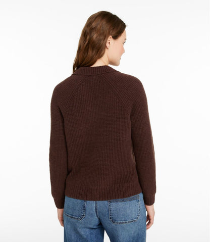 Women's SuperSoft Waffle Sweater, Polo | L.L.Bean online