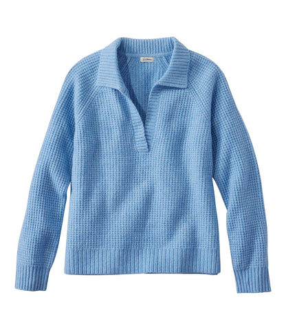 Women's SuperSoft Waffle Sweater, Polo | L.L.Bean online