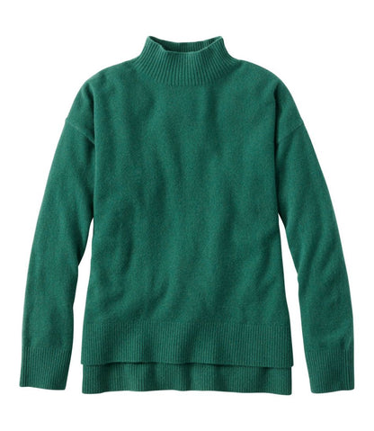Women's Classic Cashmere Sweater, Relaxed Mockneck | L.L.Bean outlet