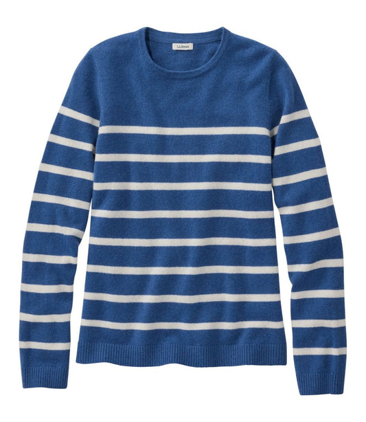 Women's Classic Cashmere Sweater, Crewneck Stripe | L.L.Bean sale