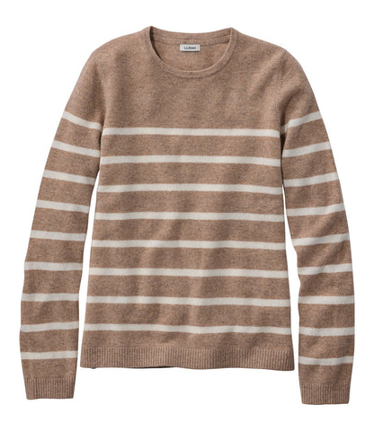 Women's Classic Cashmere Sweater, Crewneck Stripe | L.L.Bean sale