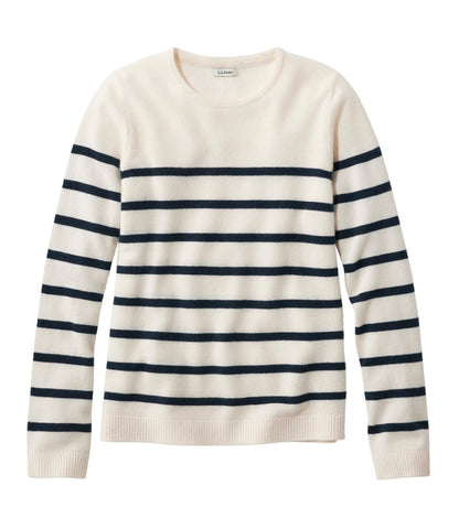 Women's Classic Cashmere Sweater, Crewneck Stripe | L.L.Bean sale