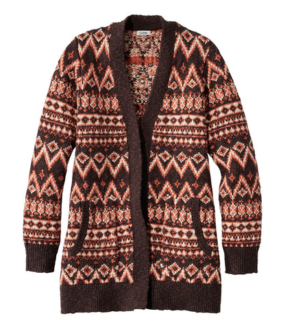 Women's Cotton Ragg Sweater, Open Cardigan Fair Isle | L.L.Bean outlet