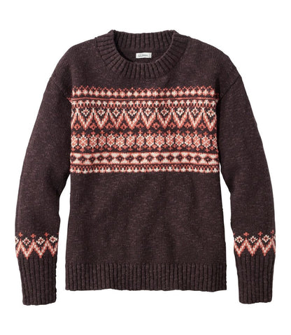Women's Cotton Ragg Sweater, Crewneck Fair Isle | L.L.Bean discount
