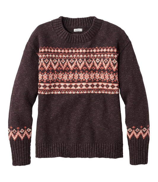 Women's Cotton Ragg Sweater, Crewneck Fair Isle | L.L.Bean discount