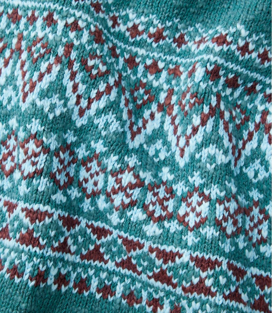 Women's Cotton Ragg Sweater, Crewneck Fair Isle | L.L.Bean discount
