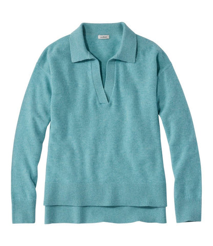 Women's Classic Cashmere Sweater, Relaxed Polo | L.L.Bean online