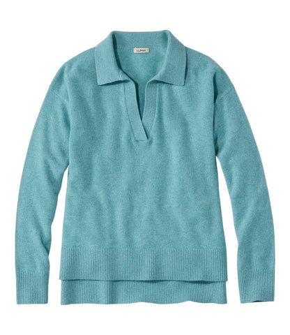 Women's Classic Cashmere Sweater, Relaxed Polo | L.L.Bean online