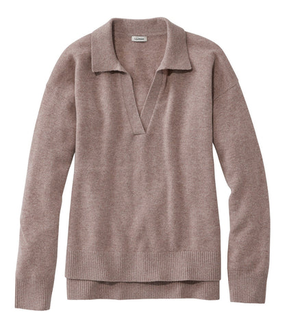 Women's Classic Cashmere Sweater, Relaxed Polo | L.L.Bean online