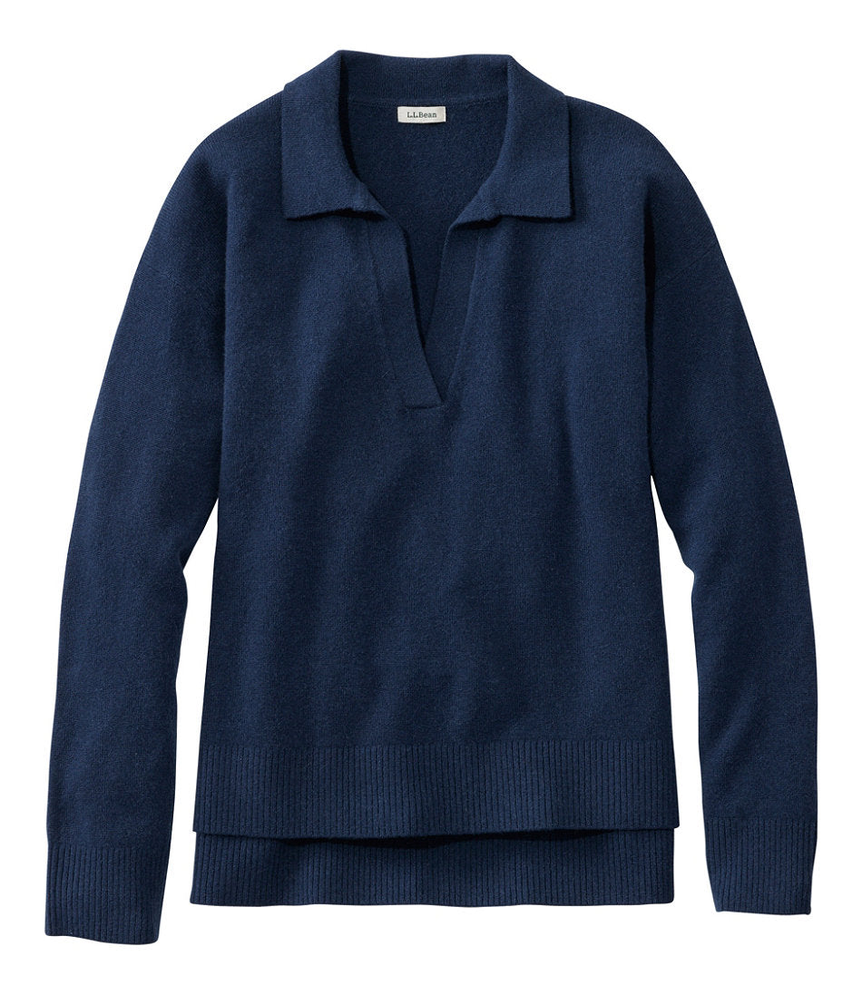 Women's Classic Cashmere Sweater, Relaxed Polo | L.L.Bean online