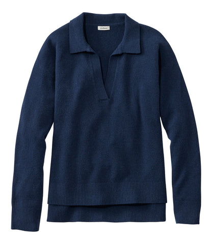 Women's Classic Cashmere Sweater, Relaxed Polo | L.L.Bean online