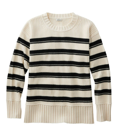 Women's Heritage Heirloom Wool/Cashmere Sweater, Crewneck Stripe | L.L.Bean US