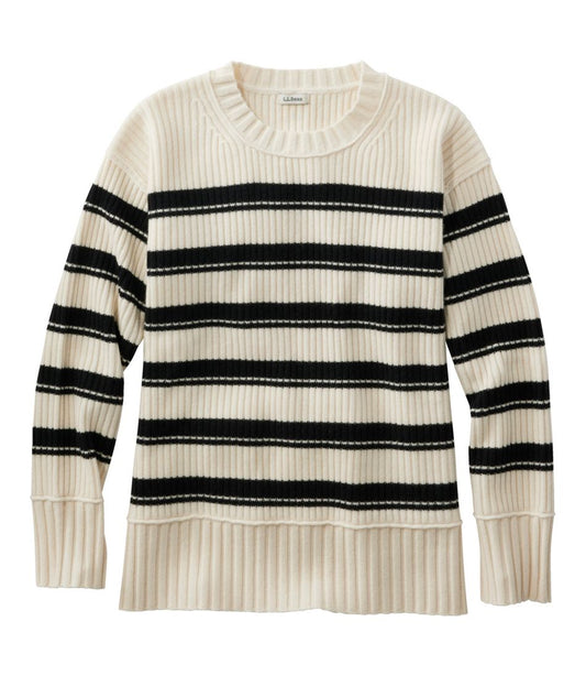 Women's Heritage Heirloom Wool/Cashmere Sweater, Crewneck Stripe | L.L.Bean US