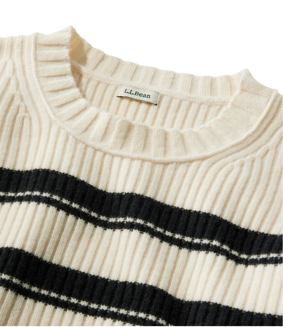 Women's Heritage Heirloom Wool/Cashmere Sweater, Crewneck Stripe | L.L.Bean US