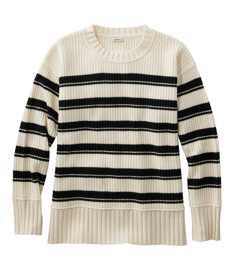 Women's Heritage Heirloom Wool/Cashmere Sweater, Crewneck Stripe | L.L.Bean US