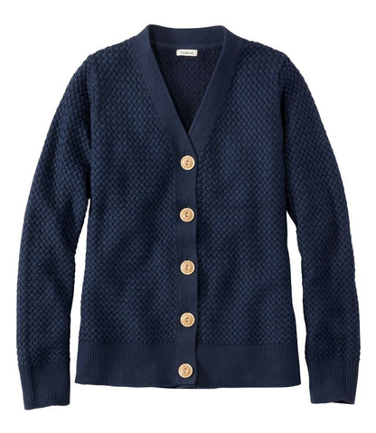 Women's Basketweave Sweater, Button-Front Cardigan | L.L.Bean sale