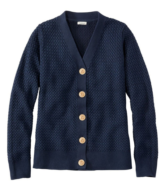 Women's Basketweave Sweater, Button-Front Cardigan | L.L.Bean sale