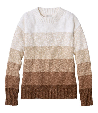 Women's Cotton Ragg Sweater, Crewneck Stripe | L.L.Bean sale