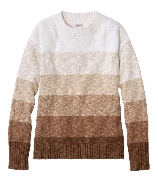 Women's Cotton Ragg Sweater, Crewneck Stripe | L.L.Bean sale