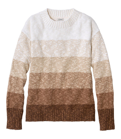 Women's Cotton Ragg Sweater, Crewneck Stripe | L.L.Bean sale