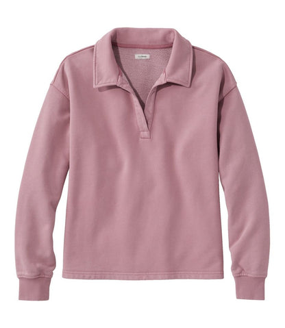 Women's Sunwashed Sweats, Splitneck Polo | L.L.Bean online