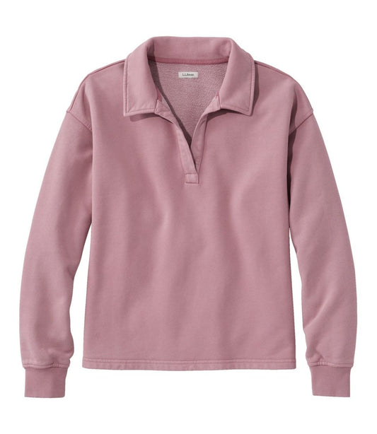 Women's Sunwashed Sweats, Splitneck Polo | L.L.Bean online