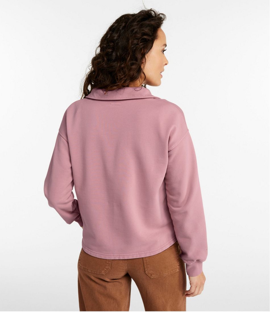 Women's Sunwashed Sweats, Splitneck Polo | L.L.Bean online