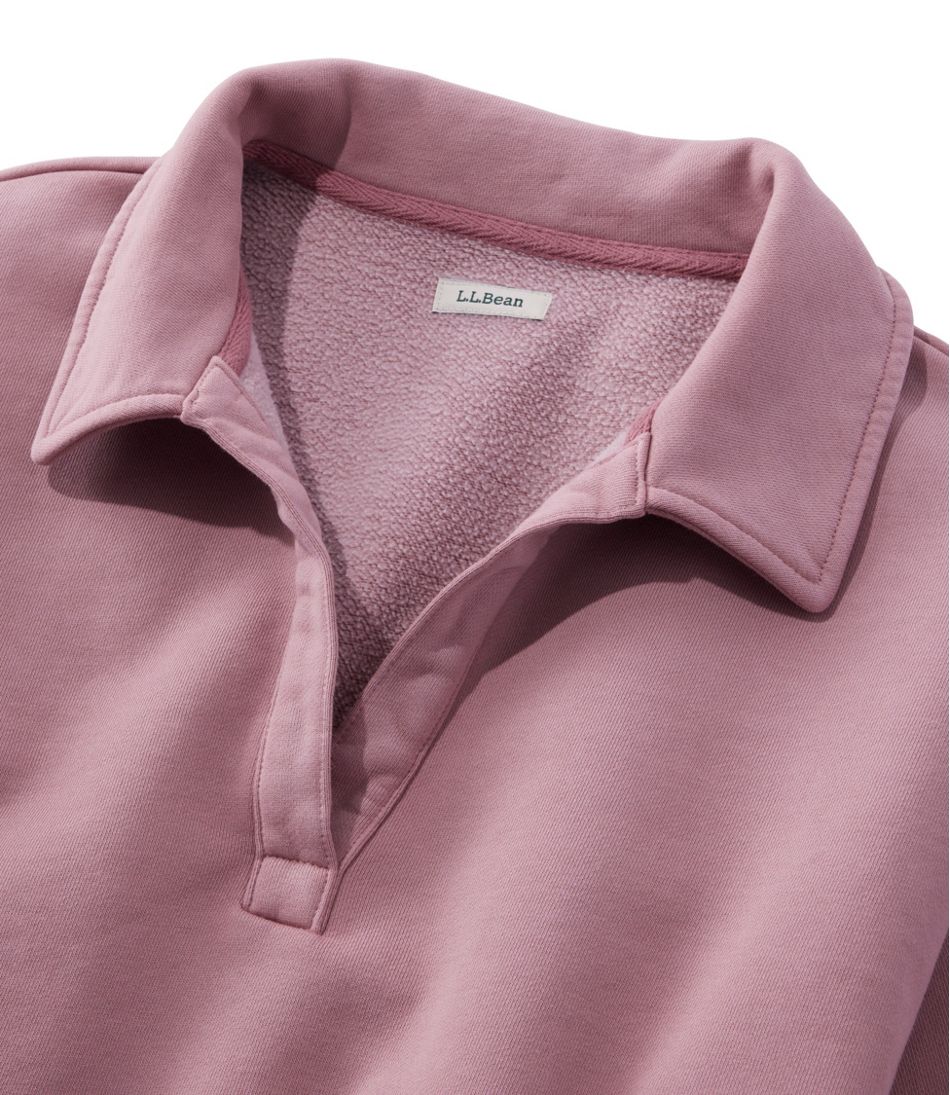 Women's Sunwashed Sweats, Splitneck Polo | L.L.Bean online