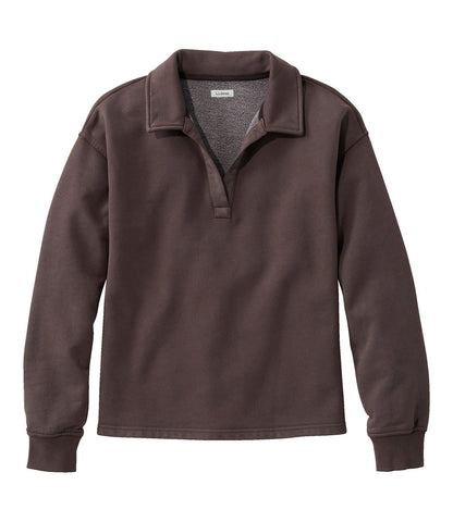 Women's Sunwashed Sweats, Splitneck Polo | L.L.Bean online