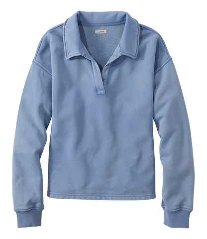 Women's Sunwashed Sweats, Splitneck Polo | L.L.Bean online