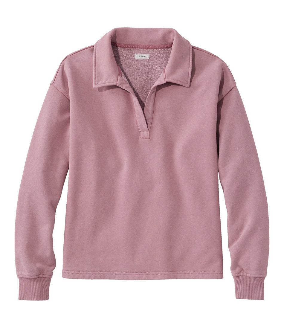 Women's Sunwashed Sweats, Splitneck Polo | L.L.Bean online