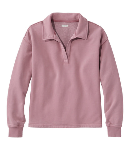 Women's Sunwashed Sweats, Splitneck Polo | L.L.Bean online