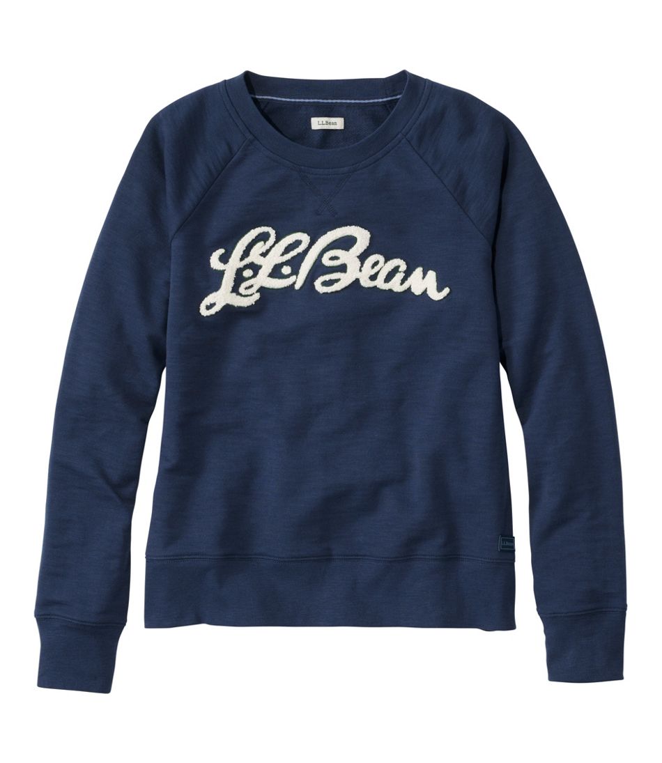 Women's Peaks Island Crewneck, Logo | L.L.Bean US