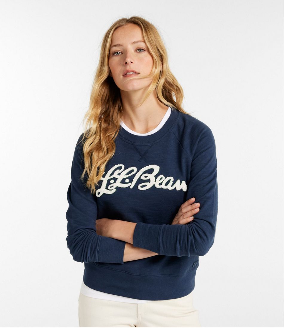 Women's Peaks Island Crewneck, Logo | L.L.Bean US