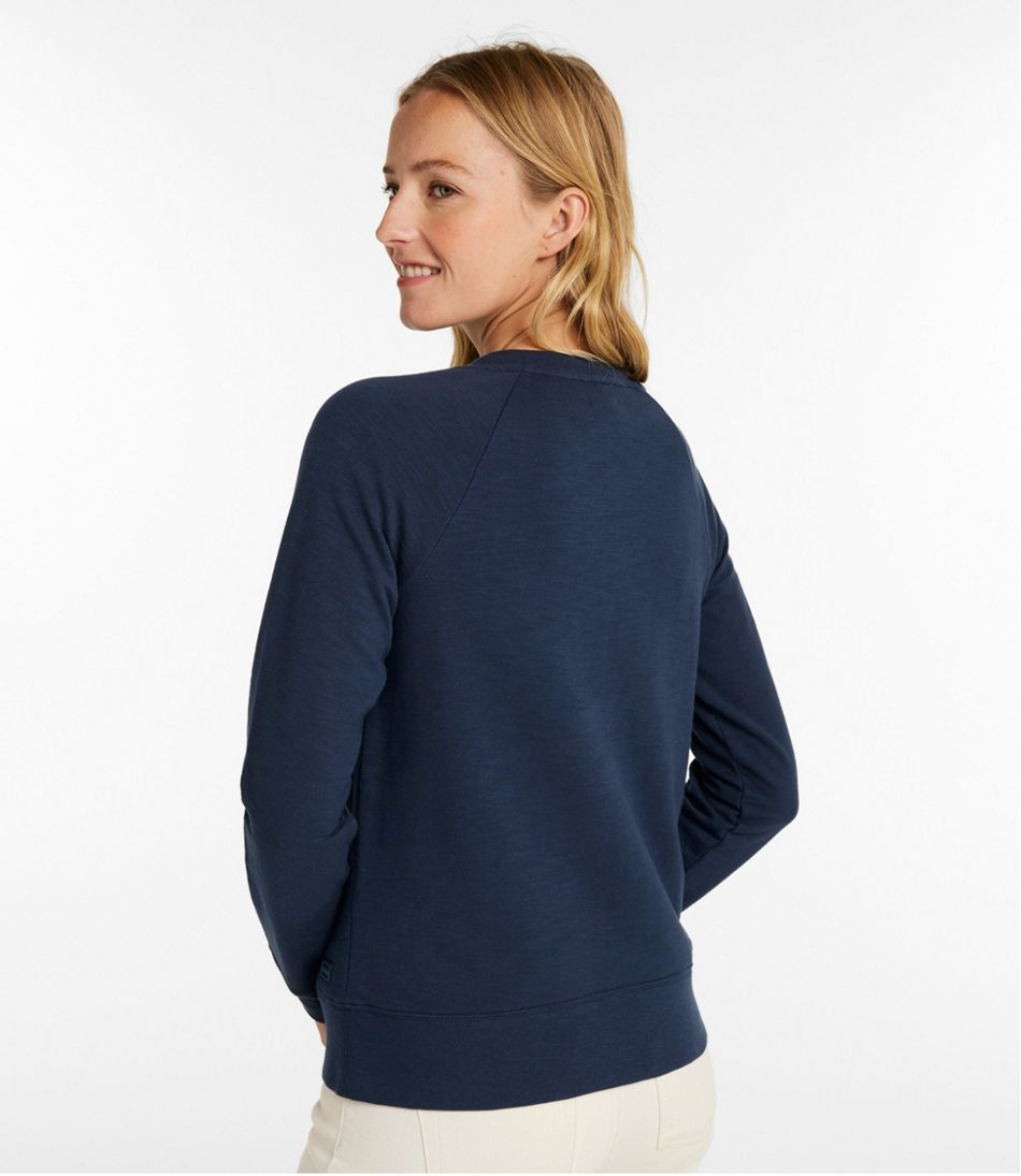 Women's Peaks Island Crewneck, Logo | L.L.Bean US