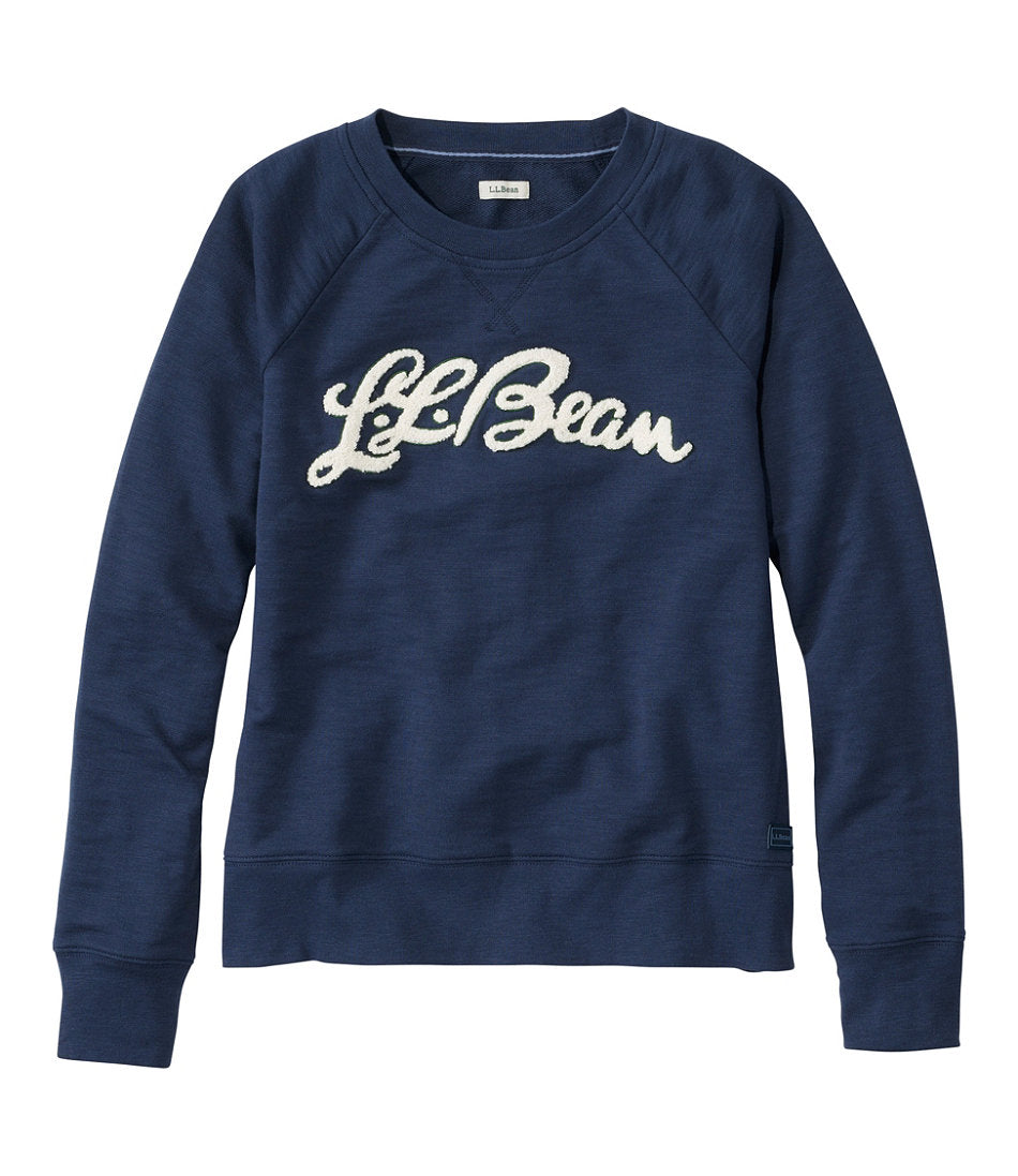 Women's Peaks Island Crewneck, Logo | L.L.Bean US