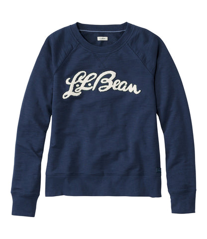 Women's Peaks Island Crewneck, Logo | L.L.Bean US
