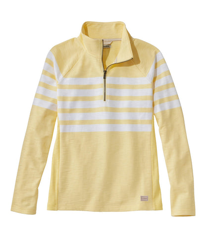 Women's Peaks Island Quarter-Zip Pullover, Stripe | L.L.Bean sale