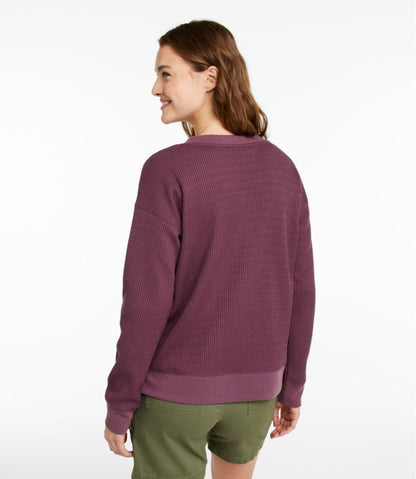 Women's Birchwood Brushed Waffle Top, V-Neck | L.L.Bean US