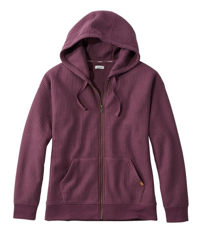 Women's Birchwood Brushed Waffle Full-Zip Hoodie | L.L.Bean on sale
