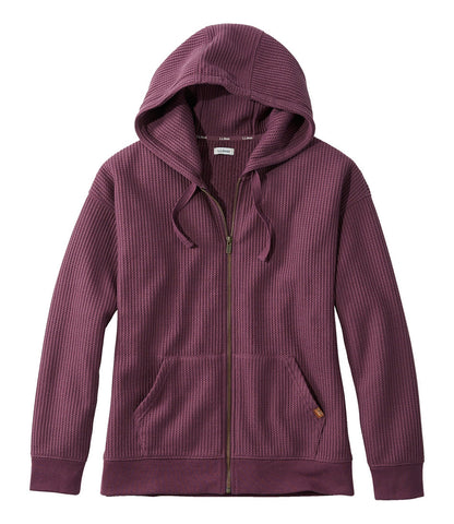 Women's Birchwood Brushed Waffle Full-Zip Hoodie | L.L.Bean on sale