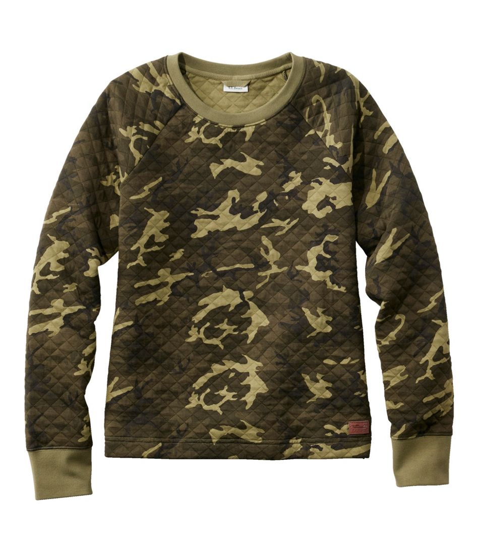 Women's Quilted Sweatshirt, Crewneck Pullover Print | L.L.Bean US