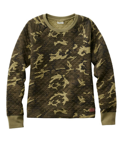 Women's Quilted Sweatshirt, Crewneck Pullover Print | L.L.Bean US