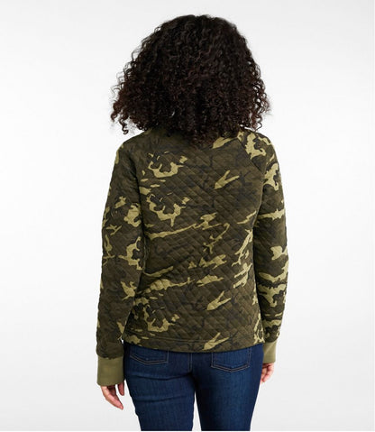 Women's Quilted Sweatshirt, Crewneck Pullover Print | L.L.Bean US