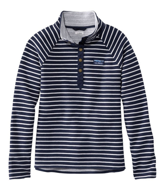 Women's Lakewashed Double-Knit Quarter-Snap, Stripe | L.L.Bean for sale