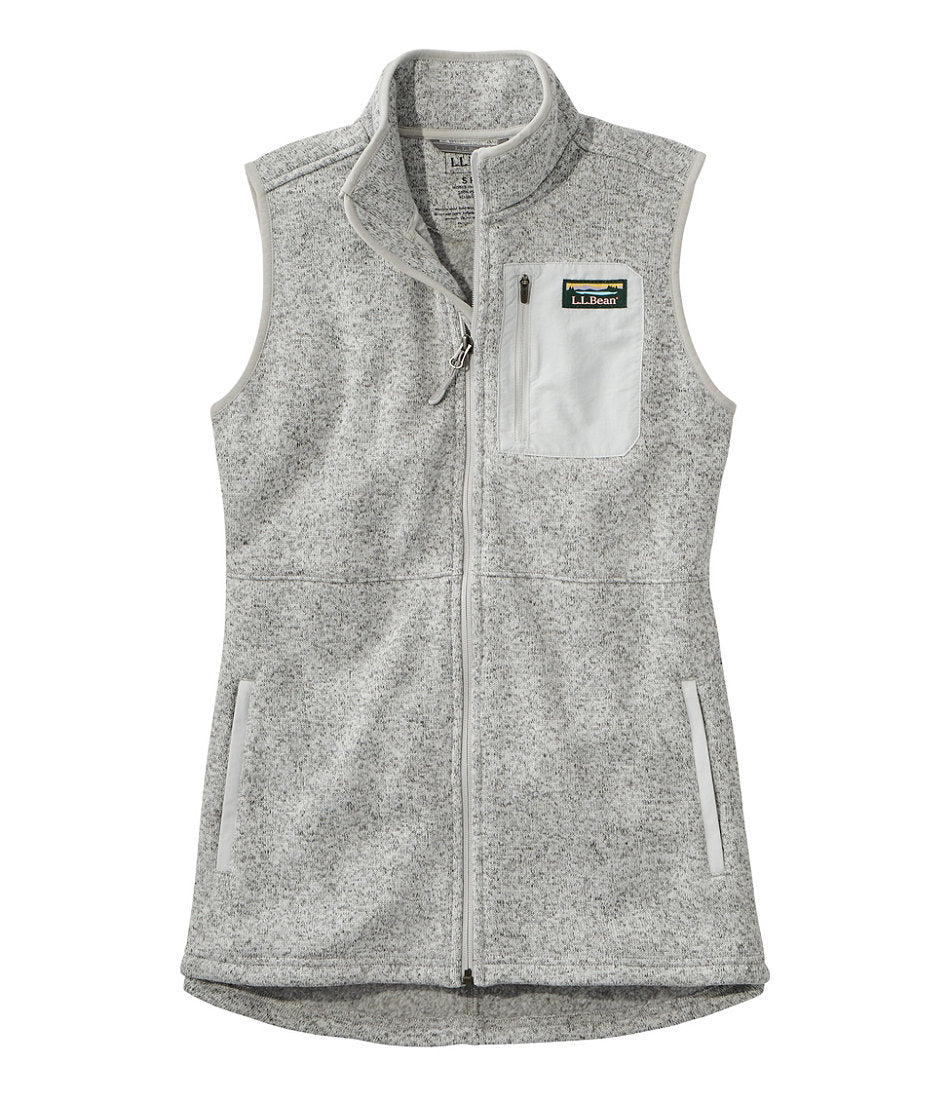 Women's Sweater Fleece Long Vest | L.L.Bean for sale