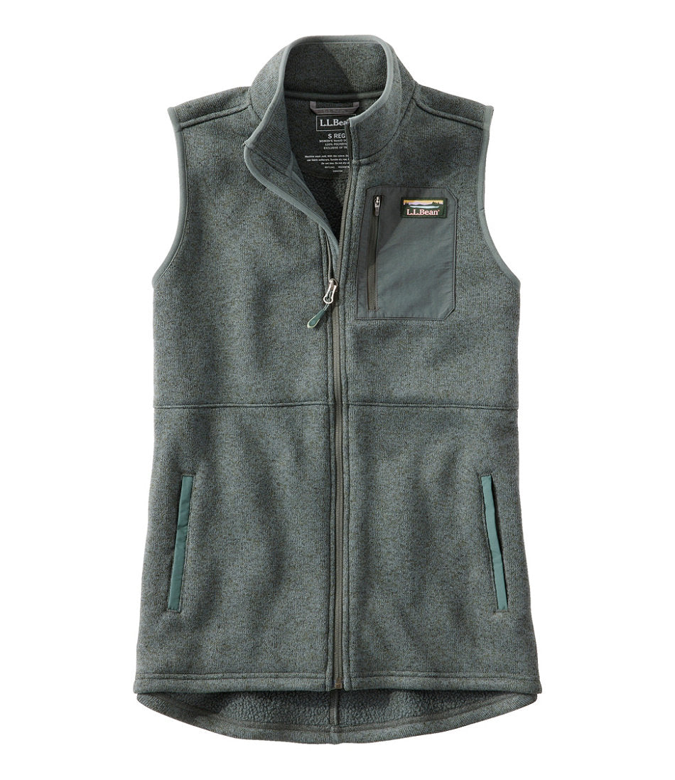 Women's Sweater Fleece Long Vest | L.L.Bean for sale