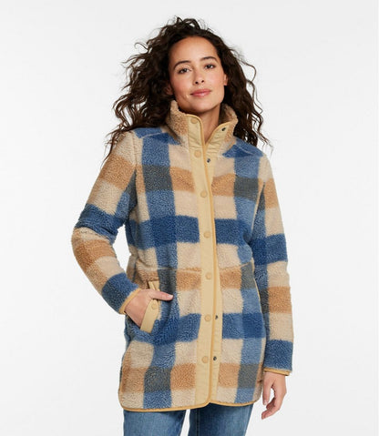 Women's Bean's Sherpa Fleece Coat, Print | L.L.Bean US